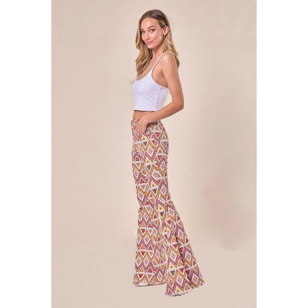 Boho Bellbottom Jeans - Elevate Your Boho Chic Look with Western Flare