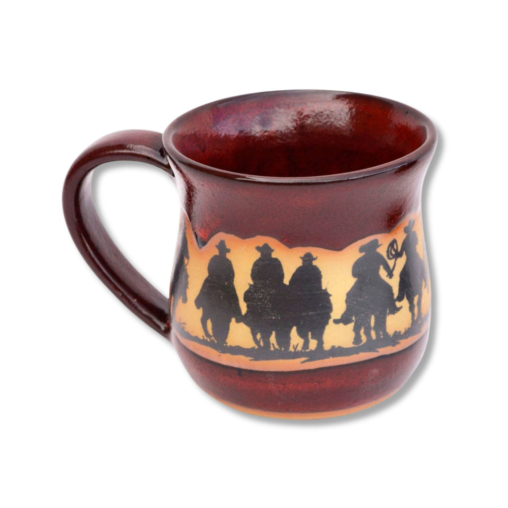 Cowboy Roundup 14oz. Mug - Handcrafted Desert Sunset Design