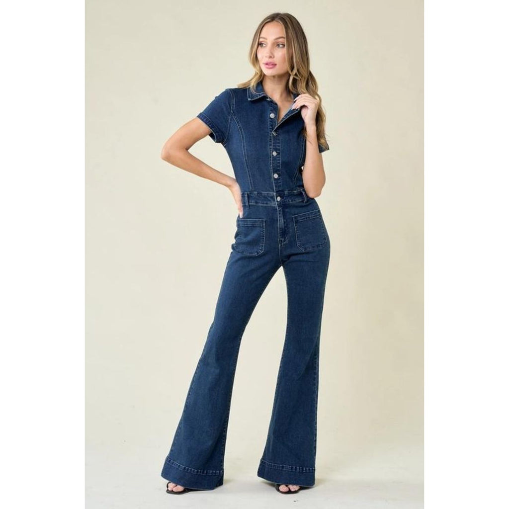 Cowgirl Bellbottom Jumpsuit - Unleash Your Inner Cowgirl with Our Stylish Denim