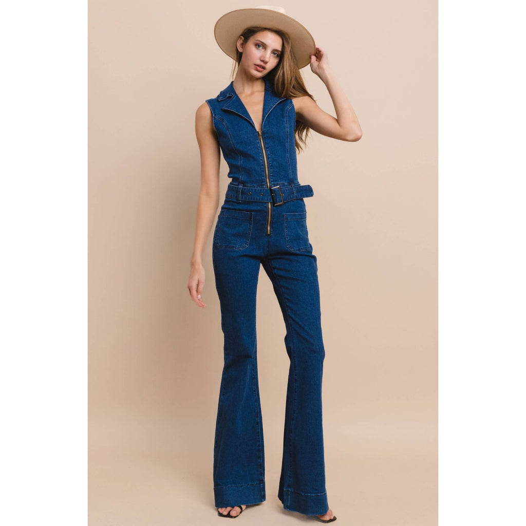 Cowgirl Chic Jumpsuit - Zipper Closure