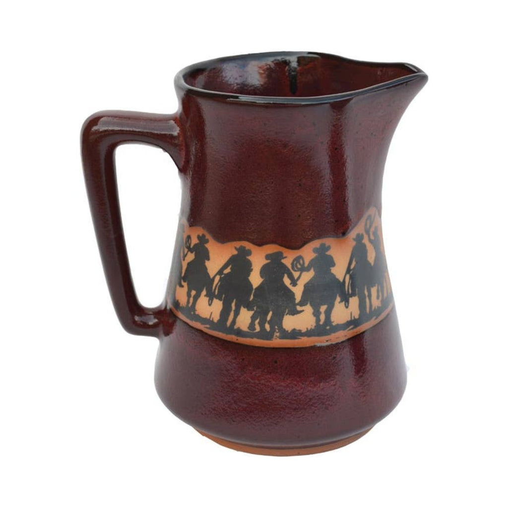 Desert Sunset Cowboy Roundup Coffee Pitcher - Handcrafted Stoneware Pottery