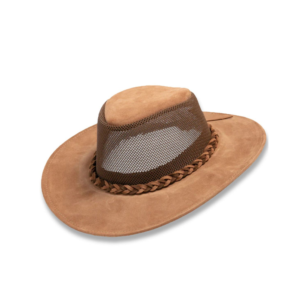 The Lasso Leather Explorer Hat in tan color