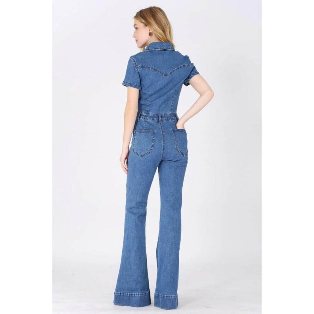 Rugged Western Jumpsuit - Explore the Great Outdoors in Denim